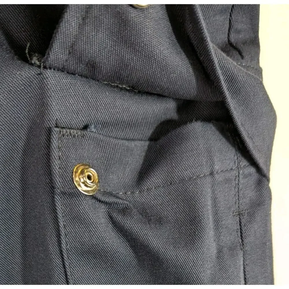 Aramark Cargo Pants Stretch Waist Mens size 48 48x30 Blue Navy Work